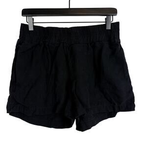 Hatch Maternity Tencel Linen Pull-On Black Shorts - 2 (Medium)